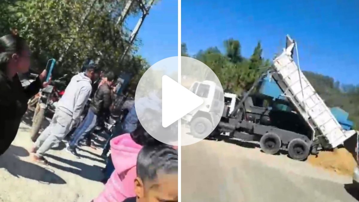 VÍDEO: Caminhões despejam terra em frente a frigorífico durante protesto por atrasos em SC
