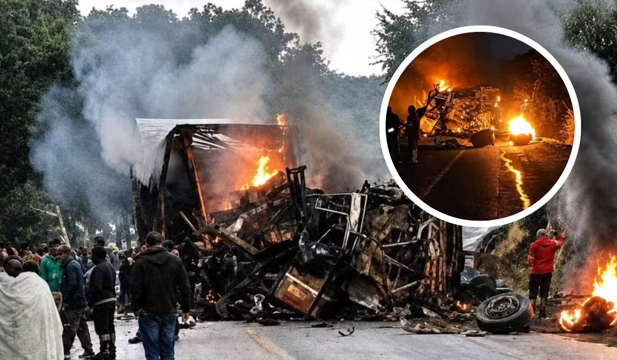 Corpos presos às ferragens: bombeiros confirmam 8 mortos carbonizados em acidente na BR-251