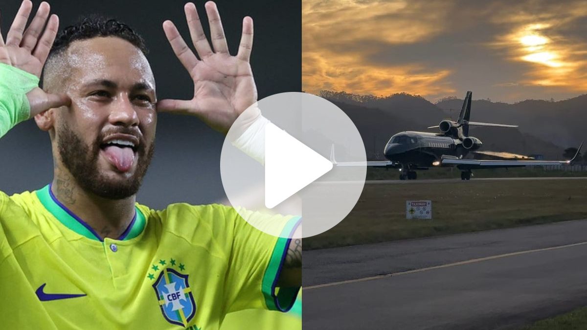 Avião de Neymar pousa em SC um dia após jogador ser convocado para a Copa 2026
