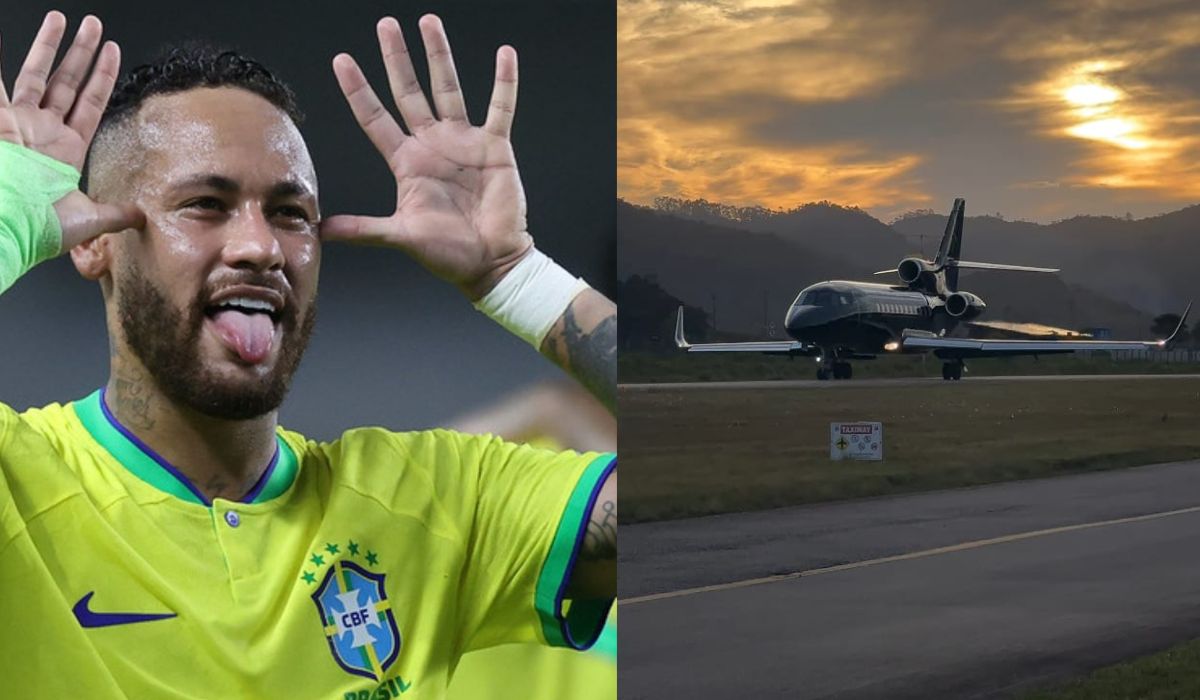 Avião de Neymar pousa em SC um dia após jogador ser convocado para a Copa 2026