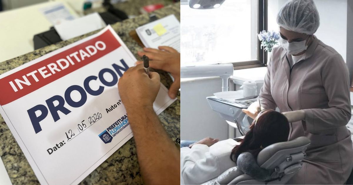 Clínica odontológica interditada pelo Procon segue funcionando no Centro de Florianópolis