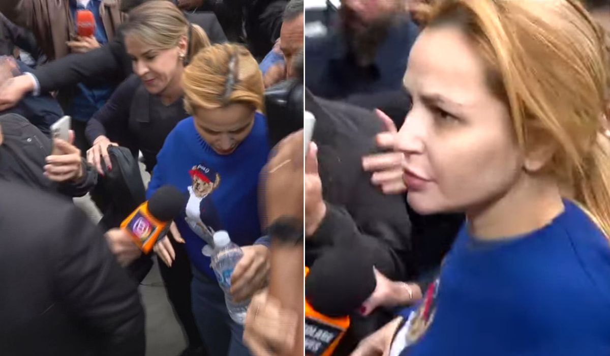 VÍDEO: Com moletom de bichinho, Deolane chega à delegacia cercada por multidão