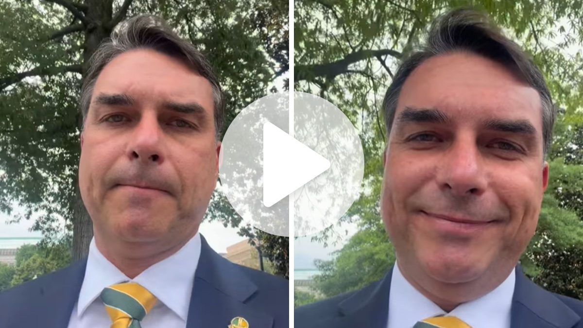 VÍDEO: Flávio Bolsonaro está na Casa Branca para reunião e concede coletiva nesta terça (26)