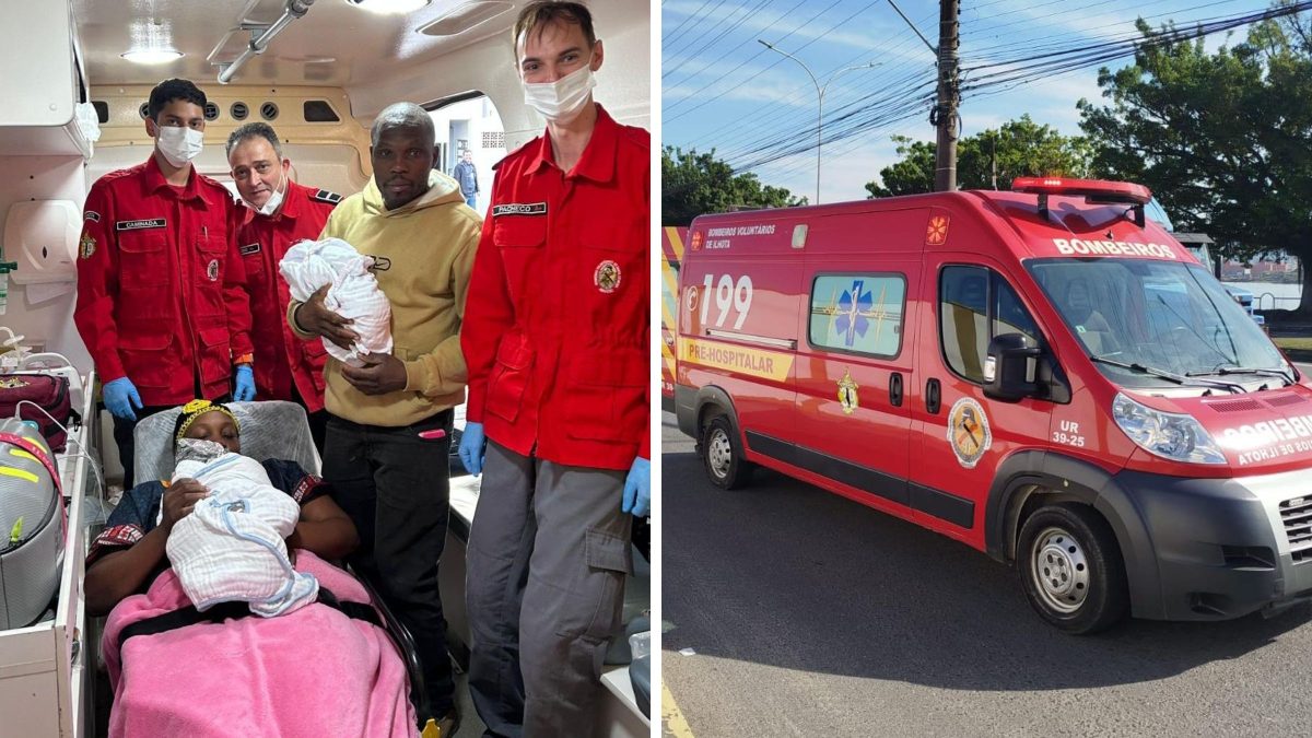 Gêmeos nascem dentro de ambulância durante corrida contra o tempo para chegar no hospital