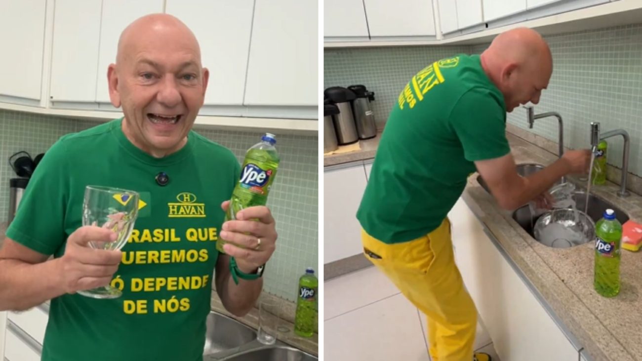 Luciano Hang posta vídeo com produtos Ypê e acusa perseguição políticaFoto: @LucianoHangBr/X/Reprodução/ND Mais