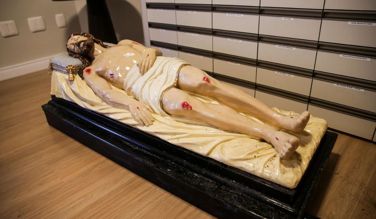 imagem de Cristo intacta não sofreu danos em Flores da Cunha