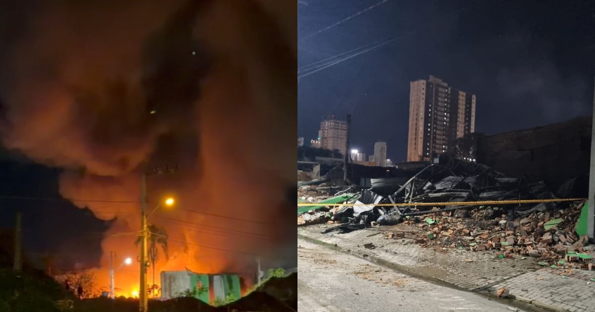 VÍDEO: Incêndio assustador transforma fábrica de plásticos em cinzas e atinge casa em SC
