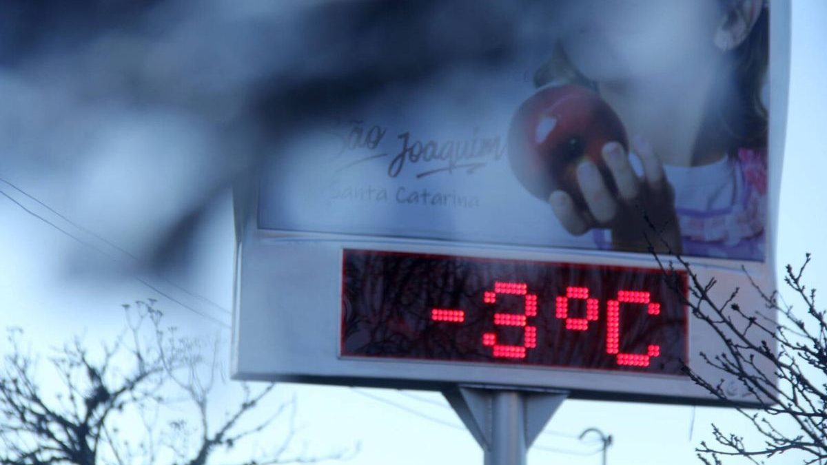 Geada e frio de 0°C: massa polar leva temperaturas negativas para dois estados nesta
