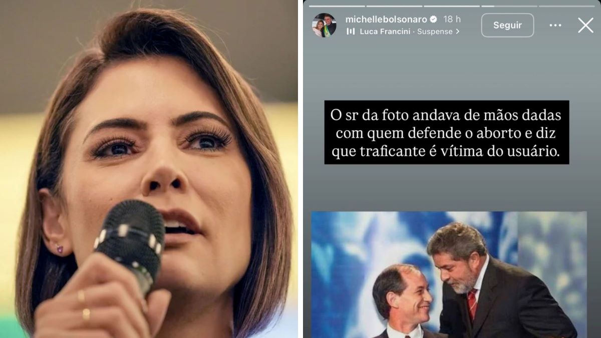 ‘Andava de mãos dadas’: Michelle Bolsonaro resgata foto e ataca Ciro Gomes por passado