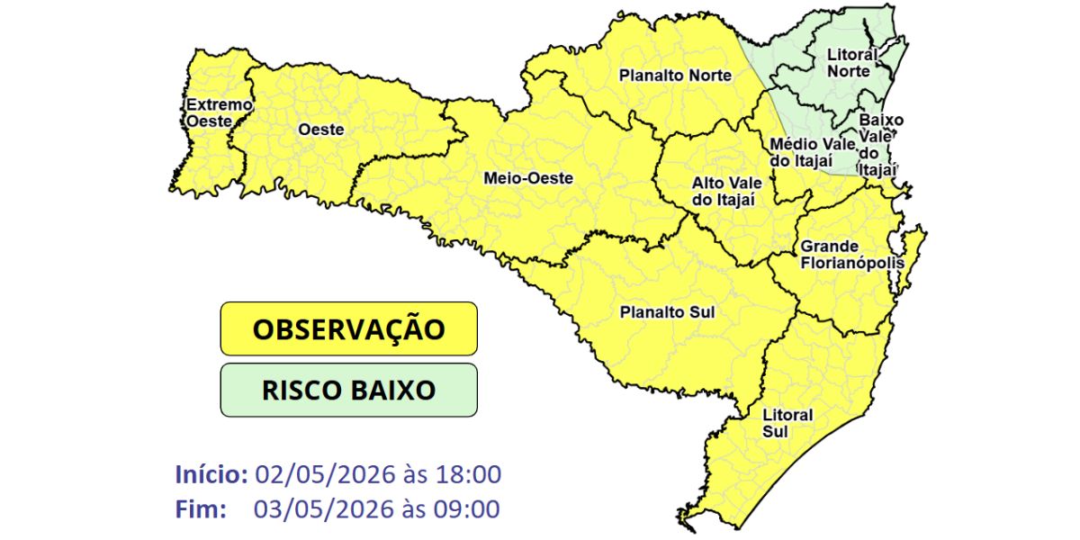  temperaturas despencam com chegada de ar frio e chance de geada em SC
