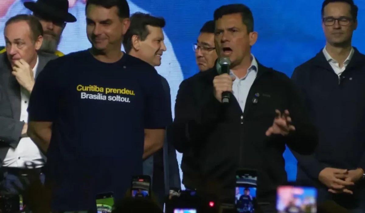 Flávio Bolsonaro e Sérgio Moro