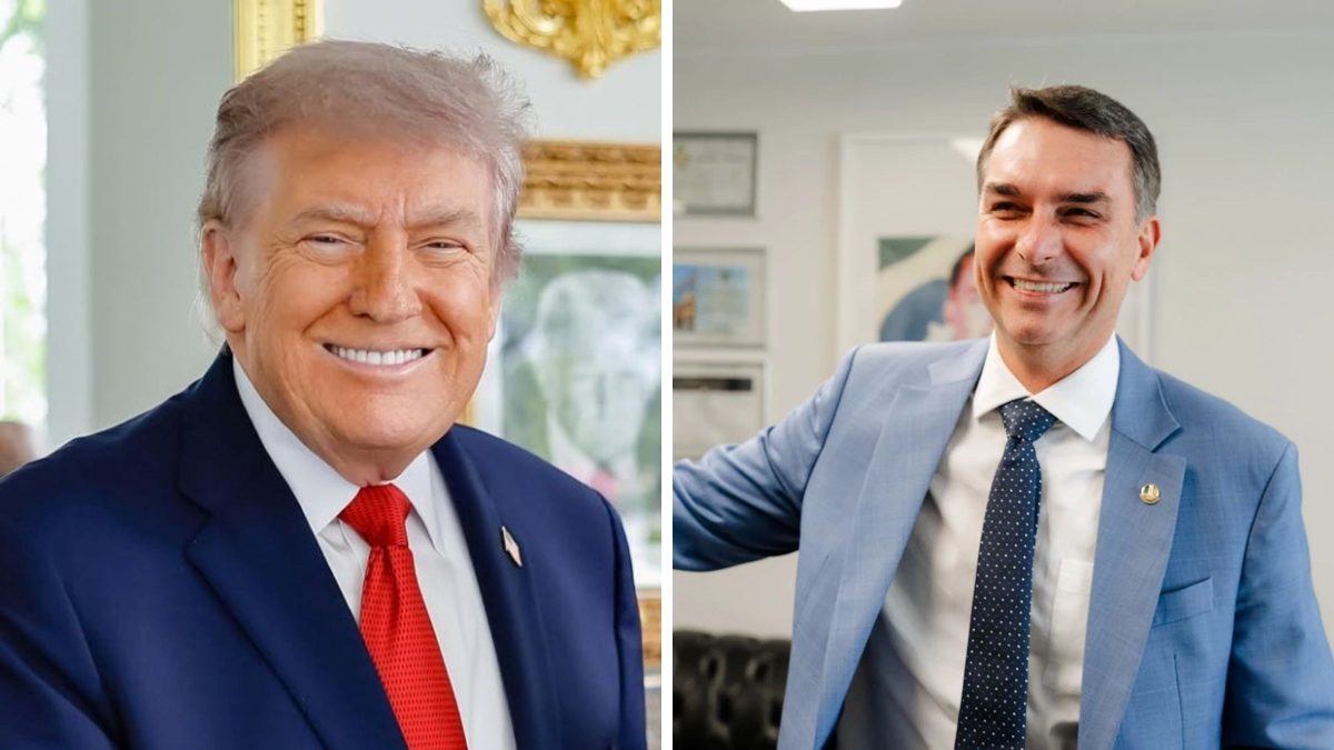 Trump convida Flávio Bolsonaro para visita à Casa Branca após receber Lula nos EUA