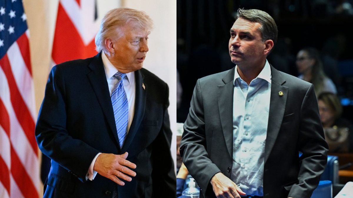 Flávio Bolsonaro chega aos EUA para encontro com Trump na Casa Branca