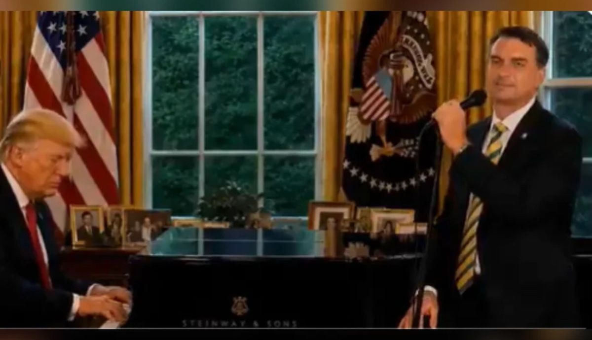 VÍDEO: Eduardo publica conteúdo de IA com Flávio e Trump cantando enquanto Lula ‘espiona’