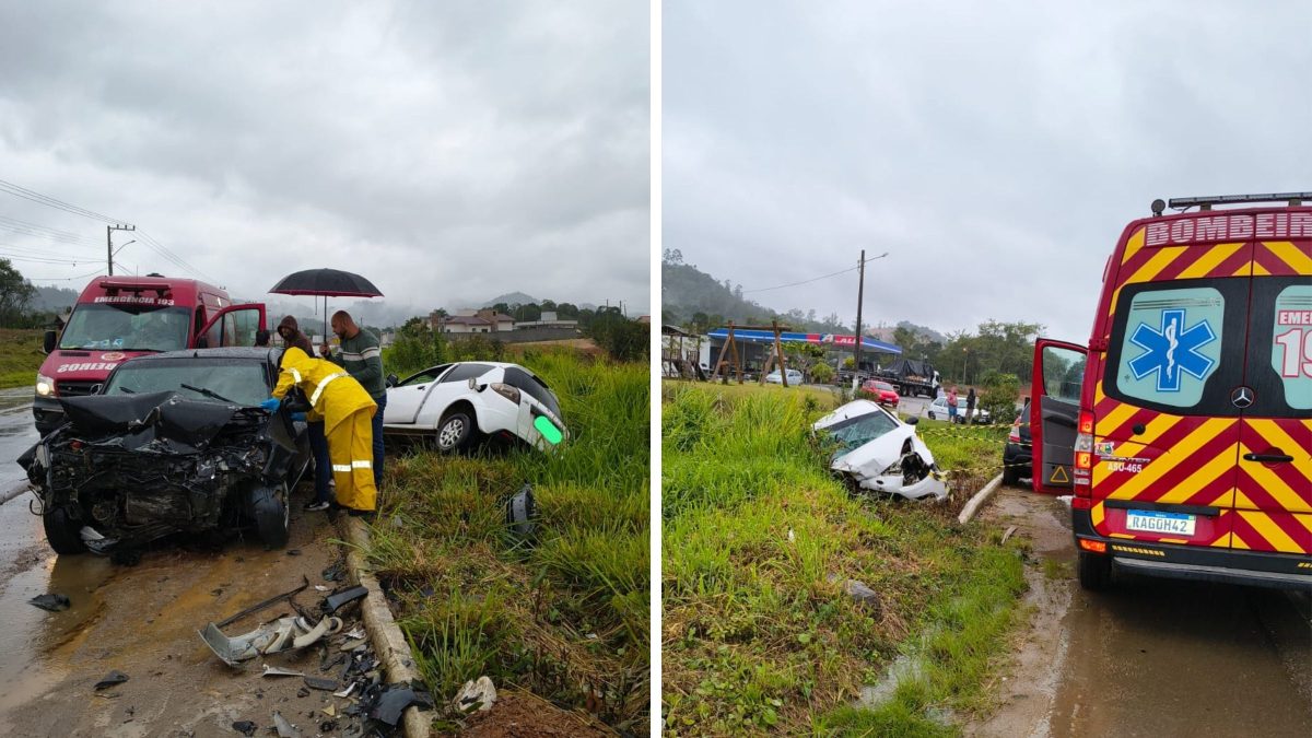 Mulher morre com ferragem encravada no corpo após grave acidente em rodovia de SC