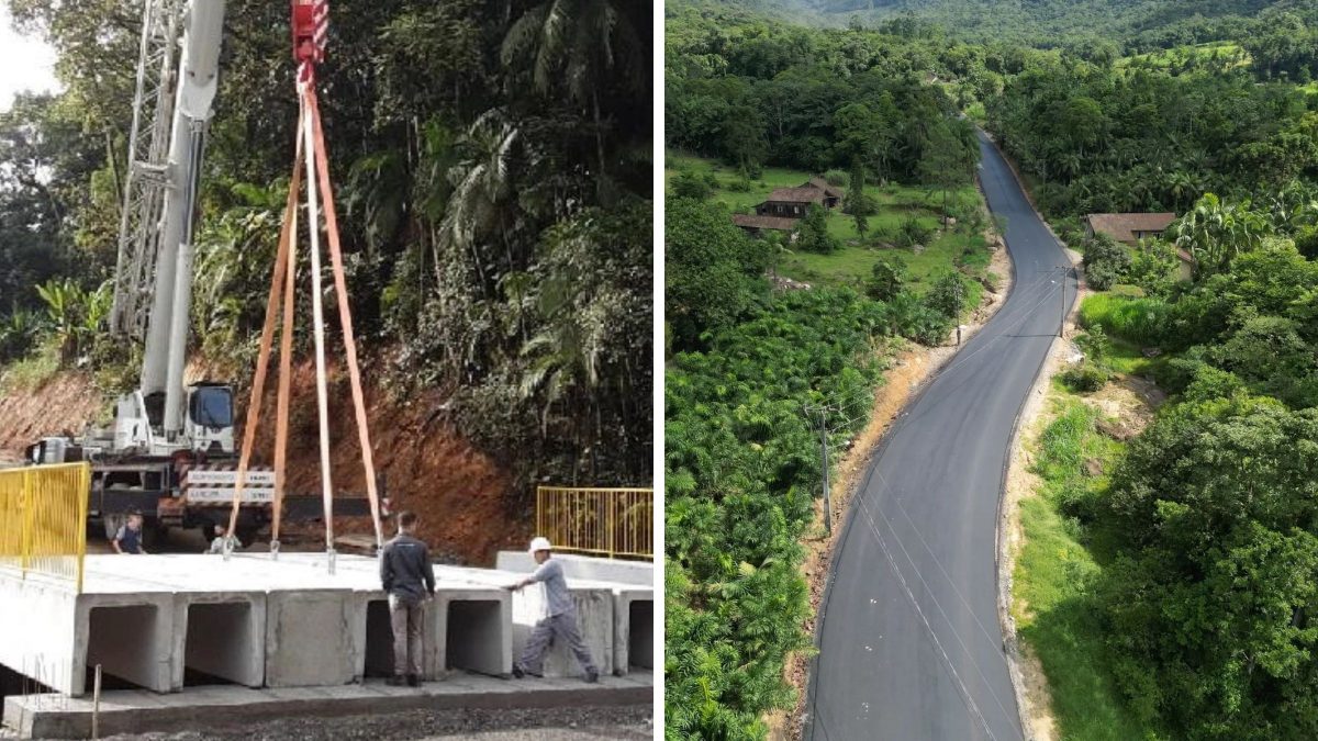 Adeus à ponte de madeira: obra transforma estrada rural com estrutura de concreto em SC