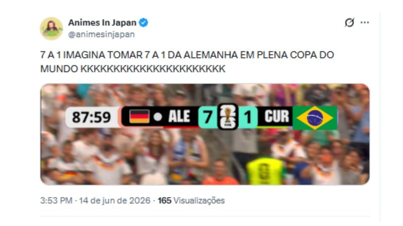 Goleada sofrida por Curaçao repercutiu na web - X/Reprodução/ND Mais