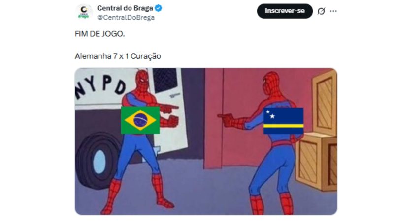 Goleada sofrida por Curaçao repercutiu na web - X/Reprodução/ND Mais