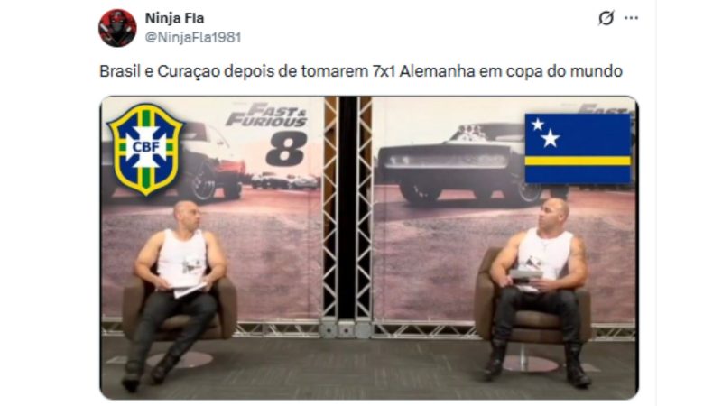 Goleada sofrida por Curaçao repercutiu na web - X/Reprodução/ND Mais-csopa-memes-18