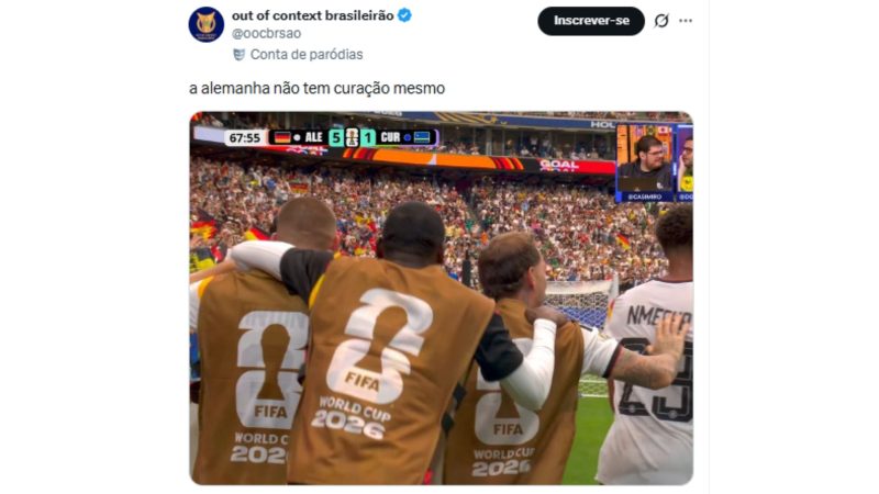 Goleada sofrida por Curaçao repercutiu na web - X/Reprodução/ND Mais