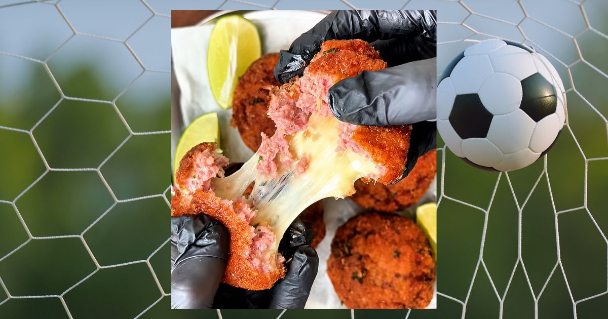 Bolinho de linguiça com queijo prático e crocante para petiscar na Copa