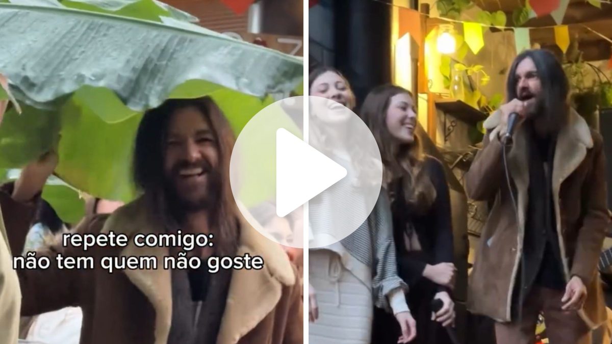 VÍDEO: Armandinho sai de baixo de bananeira para cantar clássico em pousada de SC