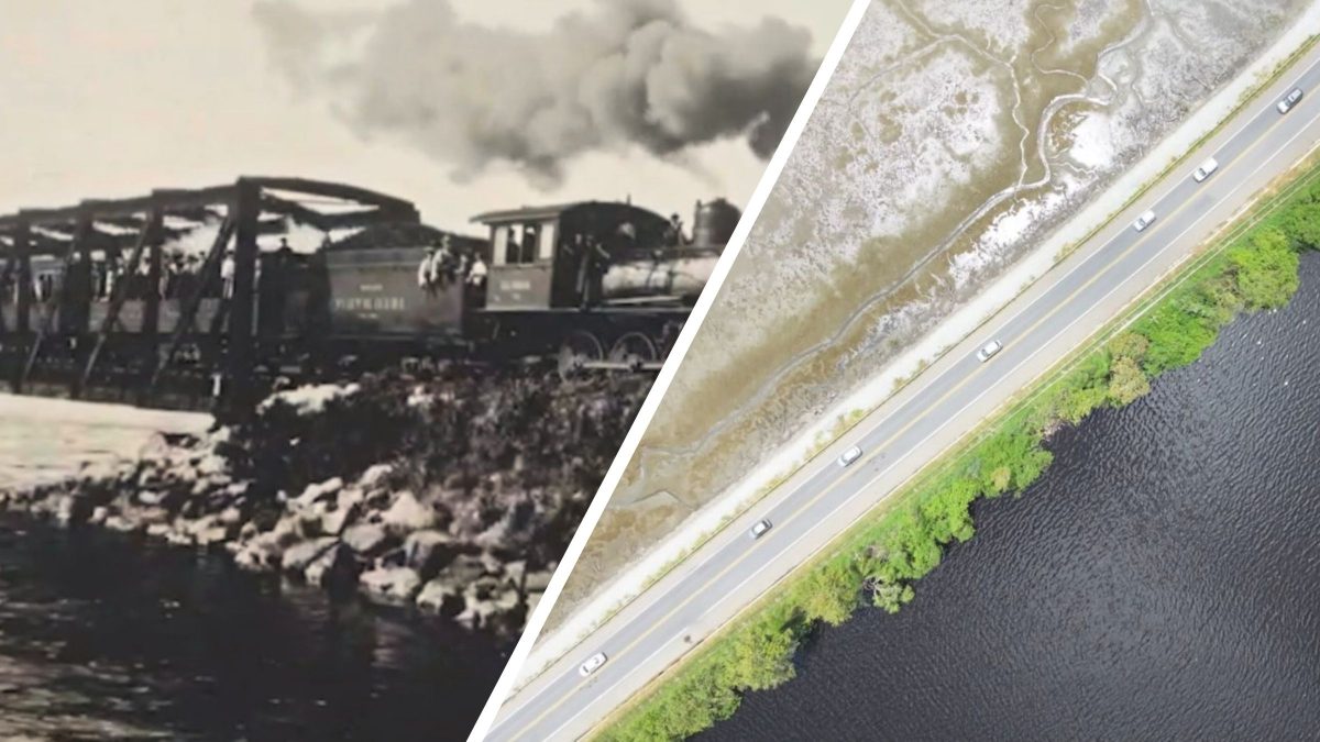 Canal do mar fechado há 90 anos em SC já teve ponte ferroviária giratória para passar