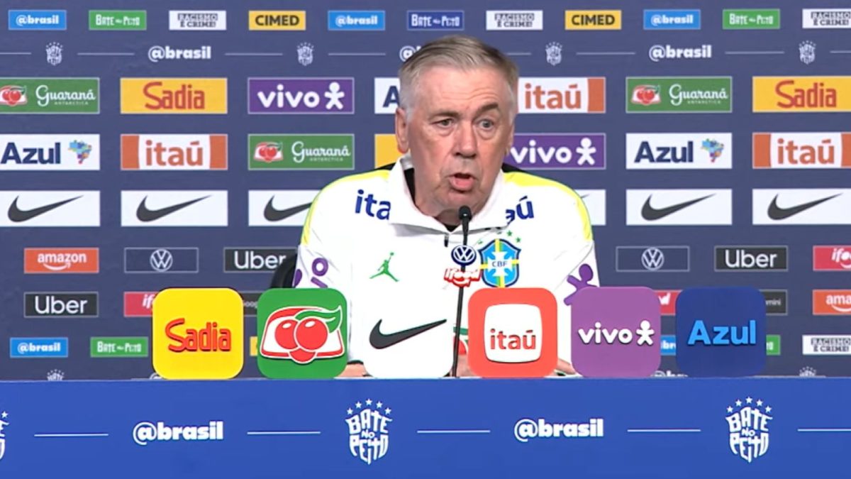 AO VIVO: Acompanhe a coletiva do técnico Carlo Ancelotti antes do amistoso contra o Egito