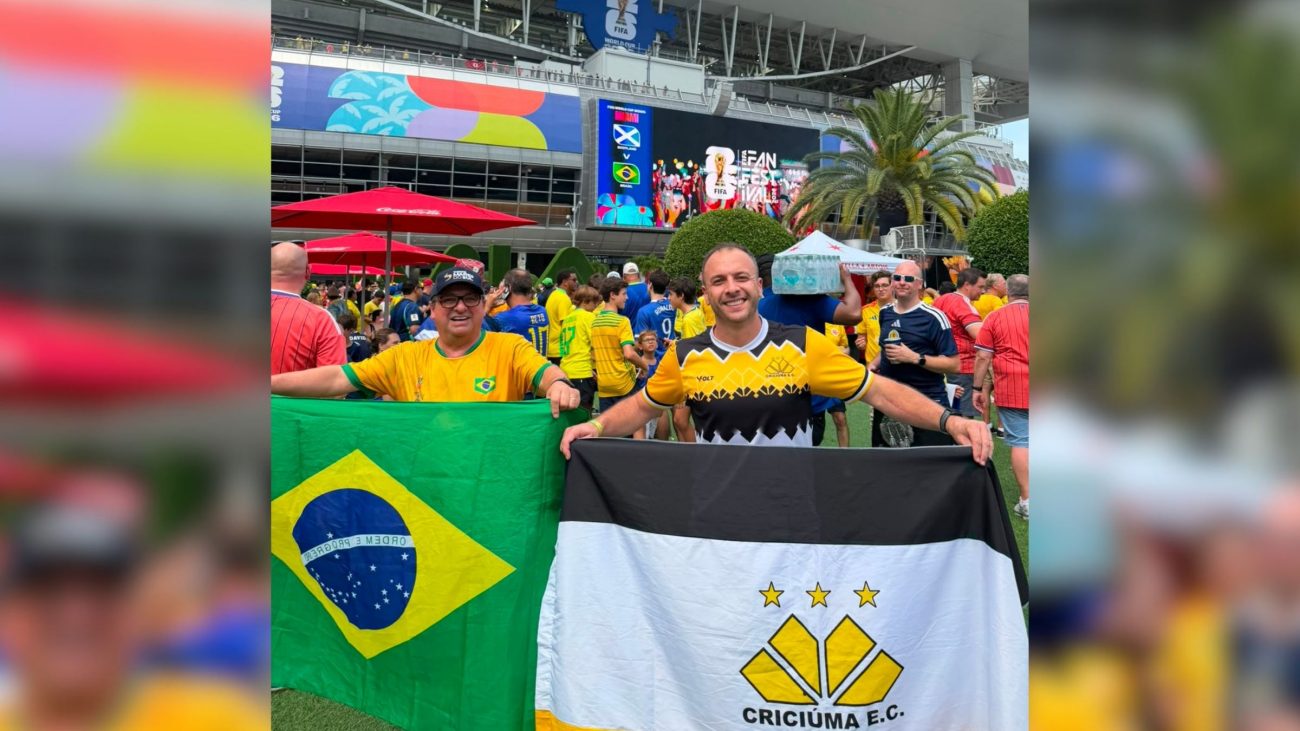 Empresário espera próximo jogo da Seleção Brasileira na Copa do MundoFoto: Reprodução/Michael Bongiolo da Silva/ND Mais