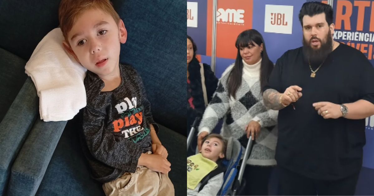 'Muito emocionada': cantor doa R$ 50 mil para menino com paralisia cerebral na Festa