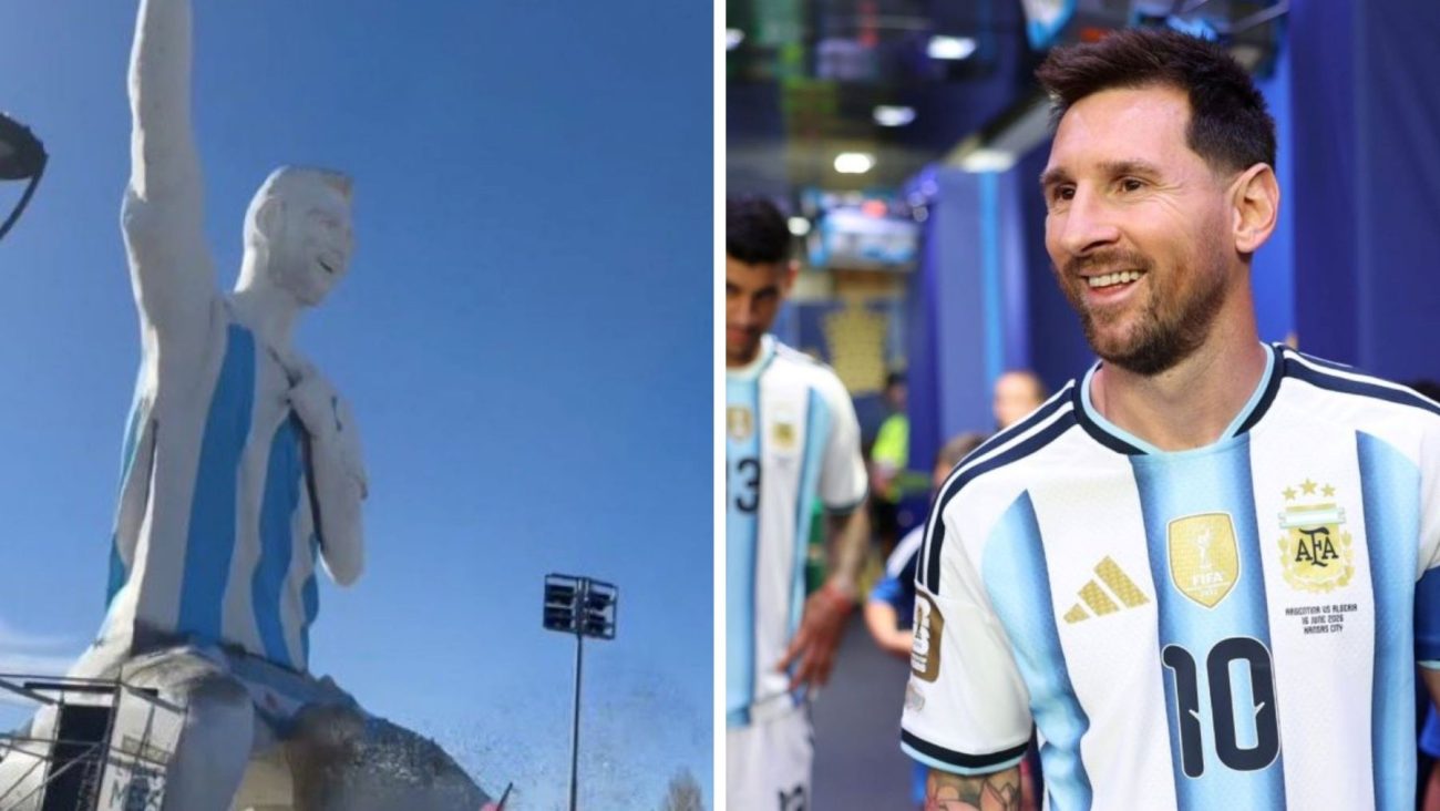 Estátua de Messi em Neuquén vira ponto turístico
