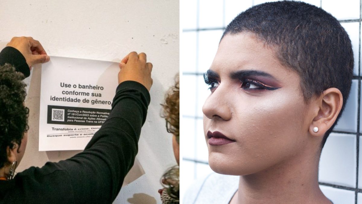 Banheiros de universidade em SC recebem placas liberando uso conforme a identidade