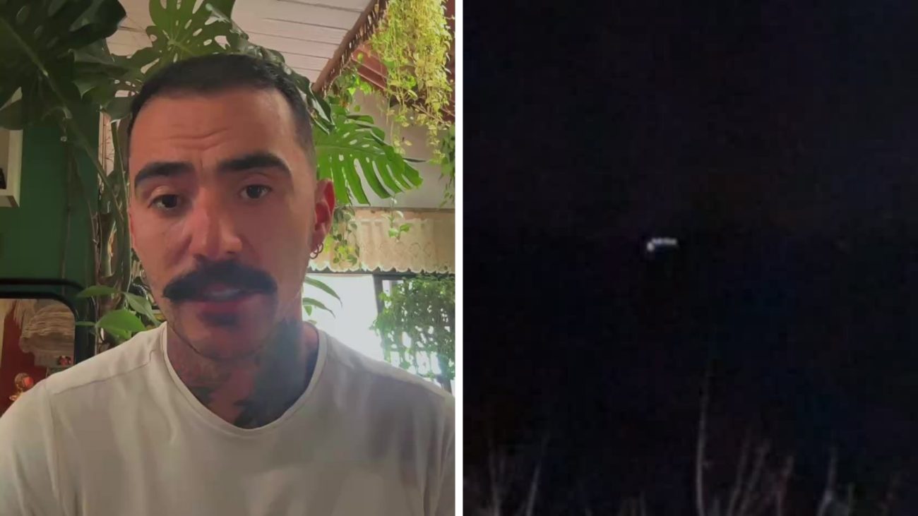 Imagem de influenciador que viu ovni no paraná