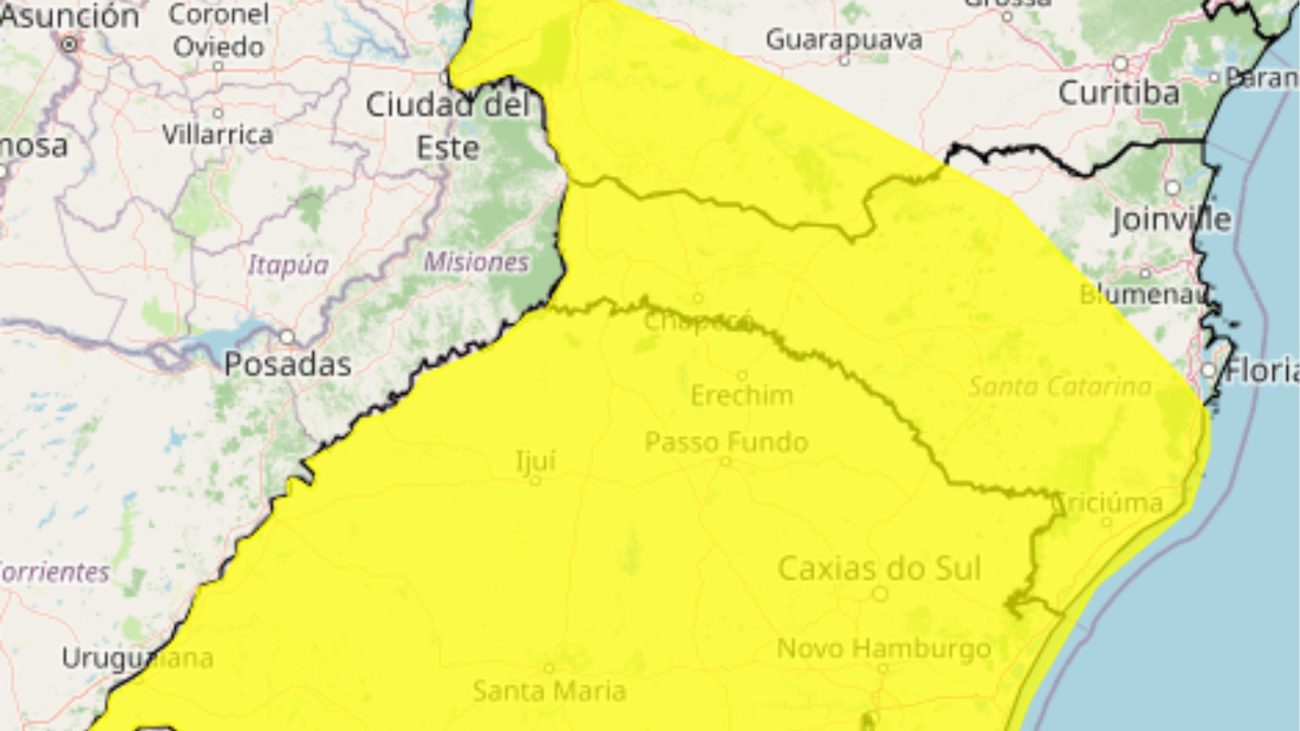 Potencial de perigo na região é mais abrangente deixando apenas parte da Grande Florianópolis e região Norte sem maiores preocupações