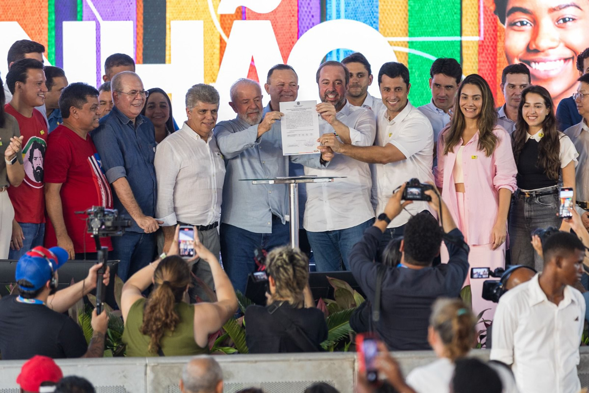Carlos Brandão e Lula no lançamento do prolongamento da Avenida Litorânea, em São Luís.Foto: Reprodução/Assessoria/NDMais