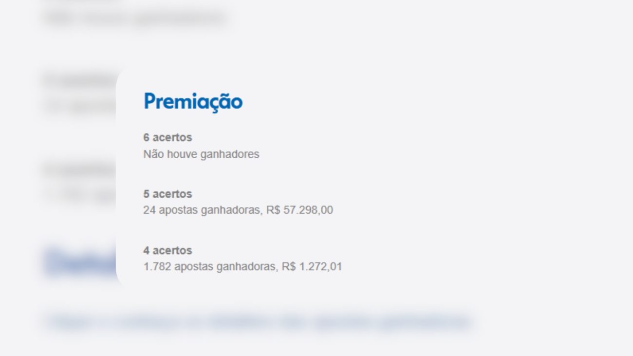 24 pessoas acertaram os cinco números e faturaram cerca de R$ 57 milhões na Mega-Sena 3014Foto: Reprodução/Caixa