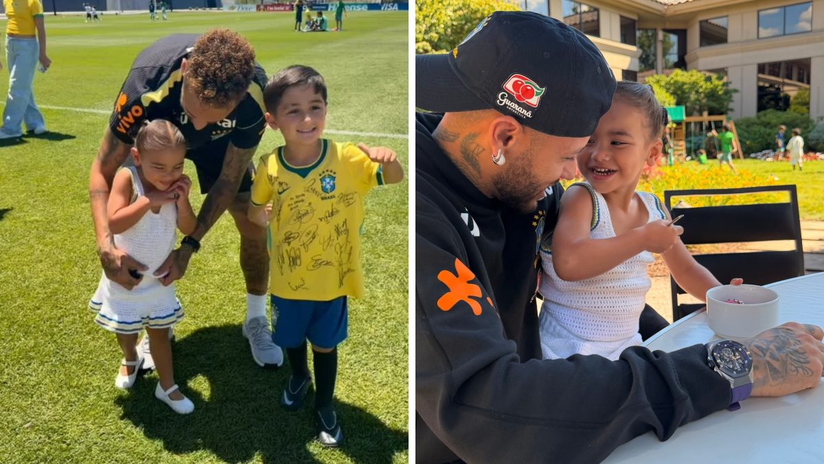 Fofura! Neymar recebe visita da filha durante a Copa do Mundo e encanta a web