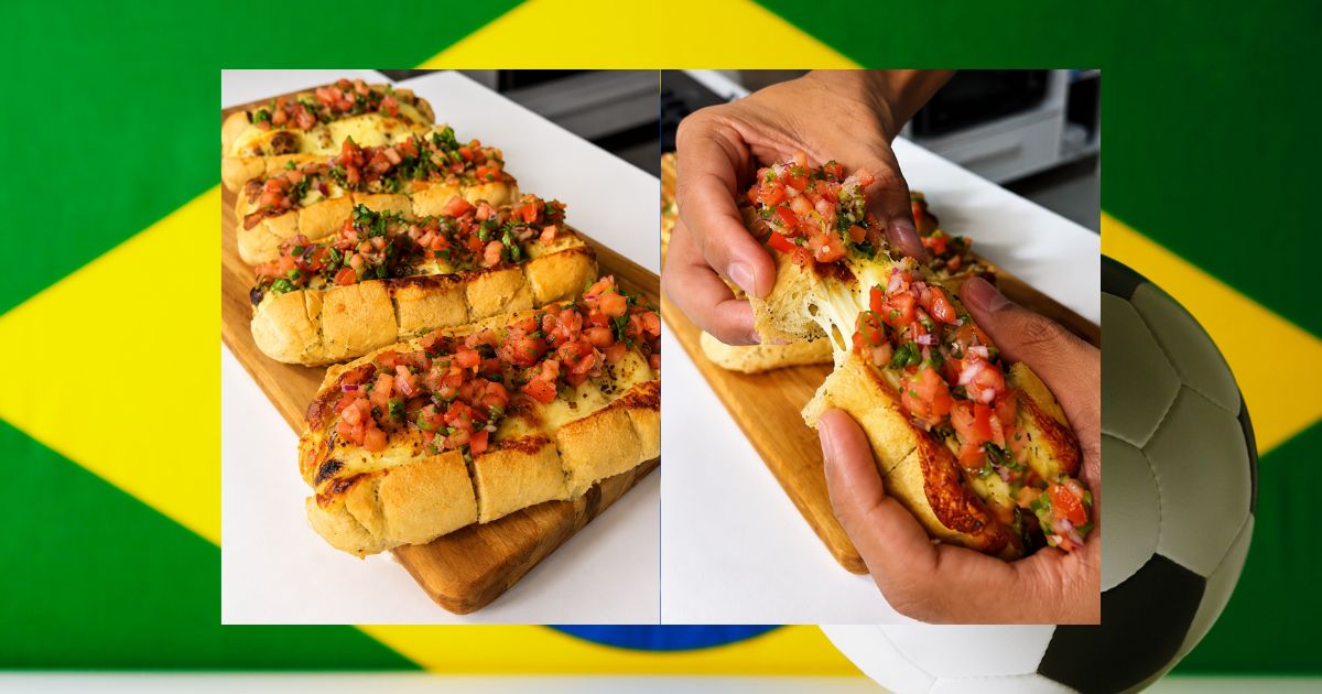 Chora, gringo! O pão de alho recheado com coração para devorar na hora do jogo