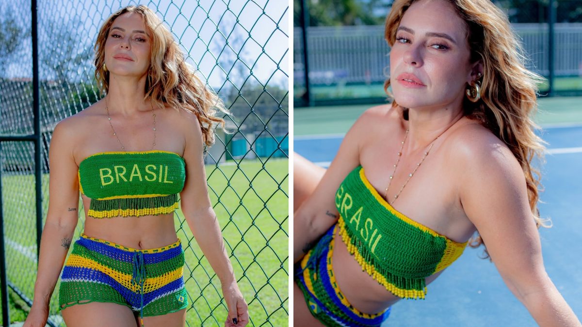 Vestida para o hexa? Paolla Oliveira surge com look verde e amarelo e agita a web