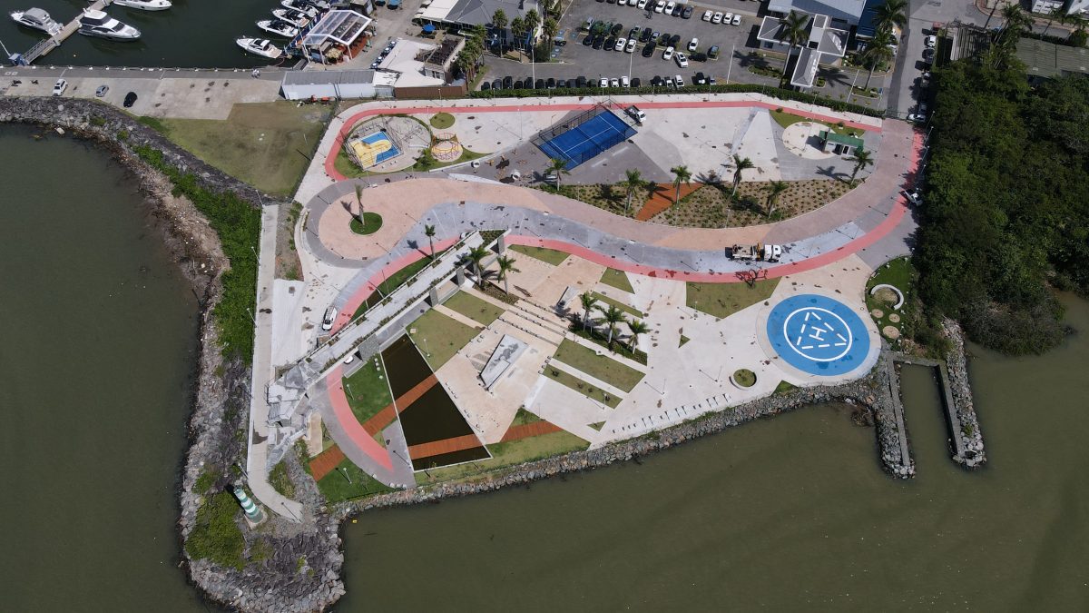 Parque de Itajaí com ‘vista privilegiada’ para navios gigantes já tem data de inauguração