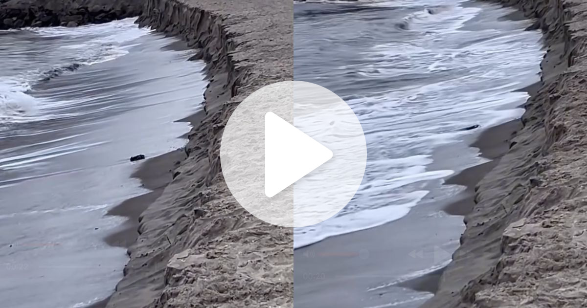 VIDEO: Após alargamento de R$ 53 milhões, mar volta a avançar e causa erosão em praia