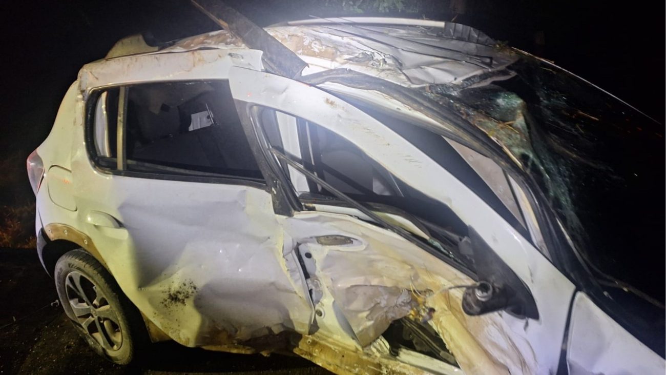 Pietro estava em um Renault Sandero junto com o padrasto e um irmão de 4 anosFoto: Divulgação/PMRv/ND Mais