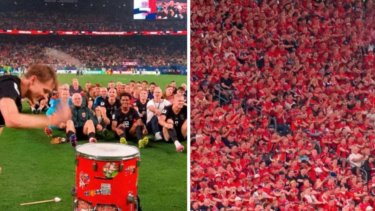 Torcedores fazem 'remada viking' no estádio em vitória da Noruega por 3 a 2