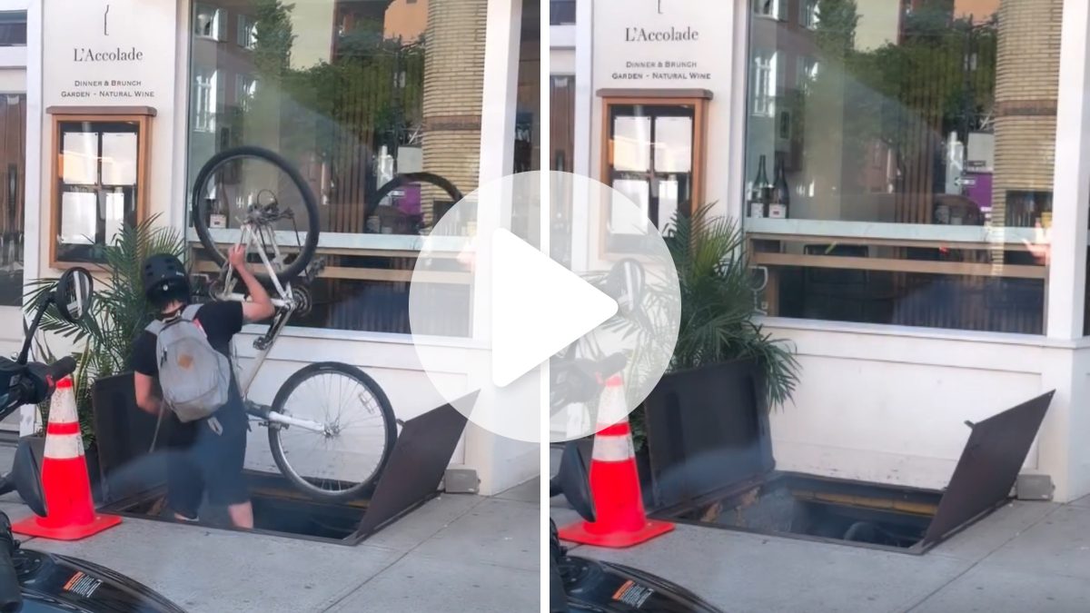‘Nunca vi isso’: Virginia mostra homem guardando bicicleta ‘dentro da calçada’ nos EUA
