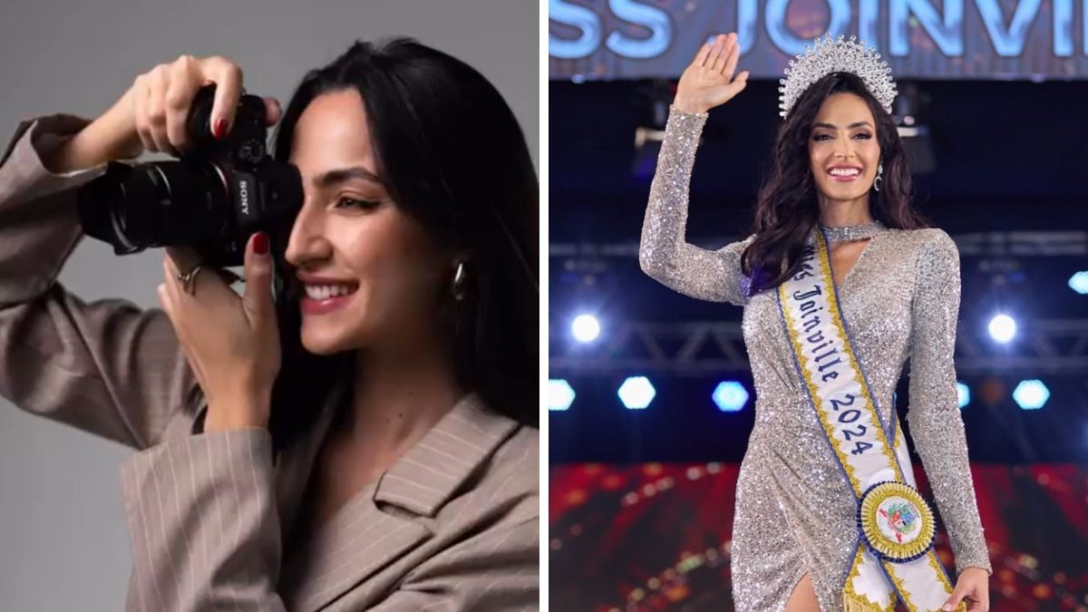 Ela registrava histórias com uma câmera, agora Camilla Souza vive o sonho de ser Miss