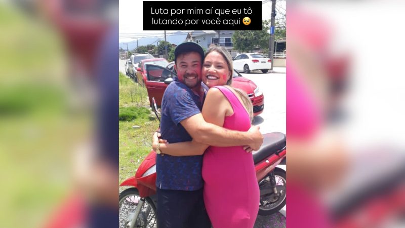 Esposa do morador de Joinville compartilha mensagem de apoio - Redes Sociais/Reprodução/ND Mais