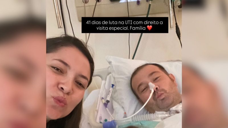 Esposa acompanha de perto a recuperação de Pedro - Acidente grave em pista de moto muda a vida de morador de Joinville e família pede ajuda (2)