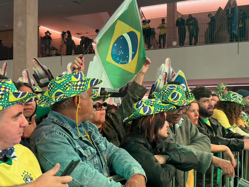 Estádio do Pacaembu recebe o evento que marca a oficialização da candidatura de Flávio Bolsonaro à Presidência da República - André Groh/ND Mais