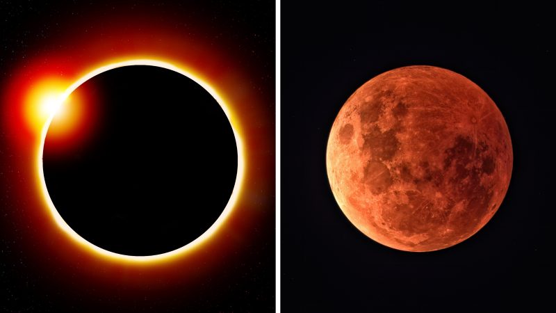 Agosto terá dois eclipses separados por cerca de duas semanas, com fenômenos solar e lunar - Canva/ND Mais