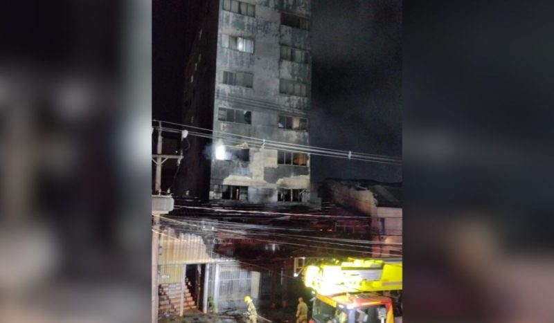 Incêndio em prédio de Curitiba deixa edifício interditado após incêndio - Reprodução/Bem Paraná/ND Mais
